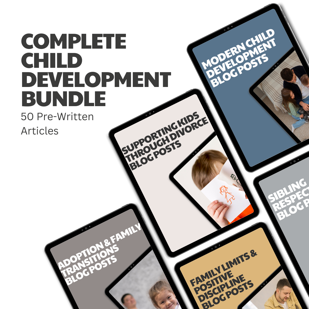 Complete Child Development Bundle – 50 Pre-Written Articles